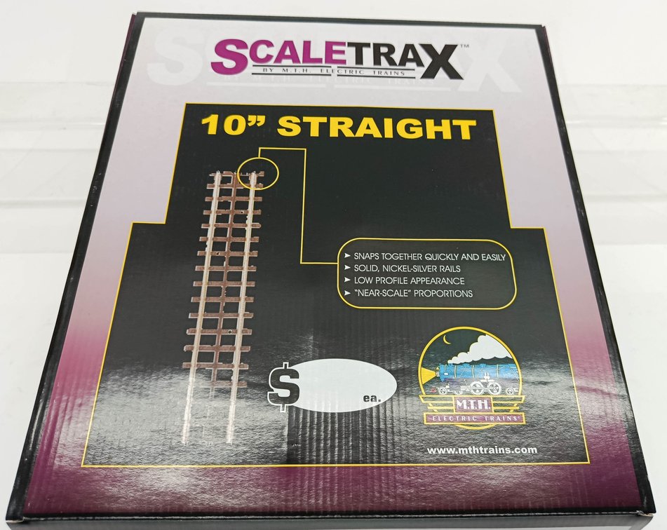 MTH NNC CASE LOT OF SCALE TRAX 10" STRAIGHT TRACK SECTIONS (50 PER CASE) INV 260790665
