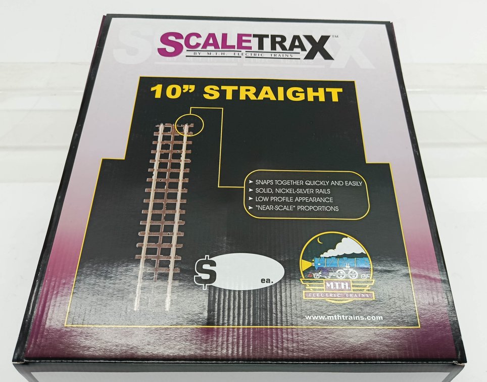 MTH NNC CASE LOT OF SCALE TRAX 10" STRAIGHT TRACK SECTIONS (50 PER CASE) INV 260790666