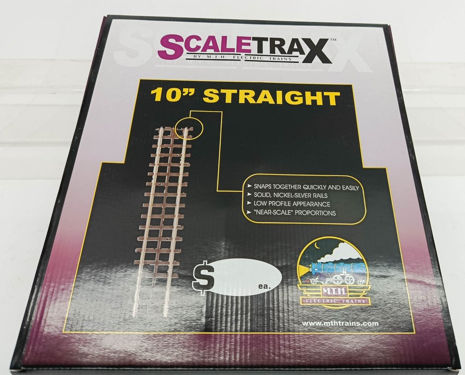 MTH NNC CASE LOT OF SCALE TRAX 10" STRAIGHT TRACK SECTIONS (50 PER CASE) INV 260790663