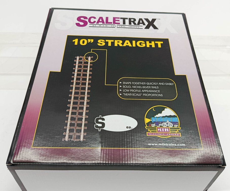 MTH NNC CASE LOT OF SCALE TRAX 10" STRAIGHT TRACK SECTIONS (50 PER CASE) INV 260790668