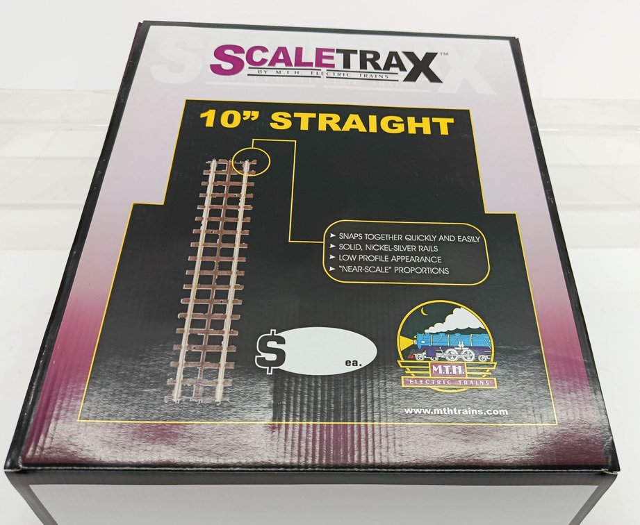MTH NNC CASE LOT OF SCALE TRAX 10" STRAIGHT TRACK SECTIONS (50 PER CASE) INV 260790669