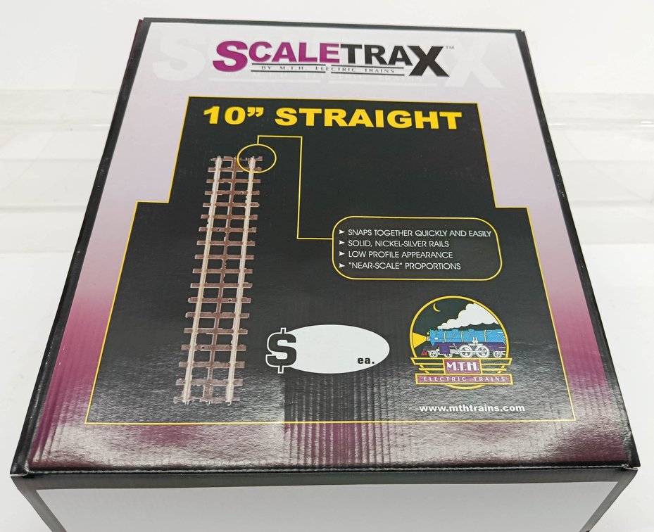 MTH NNC CASE LOT OF SCALE TRAX 10" STRAIGHT TRACK SECTIONS (50 PER CASE) INV 260790667