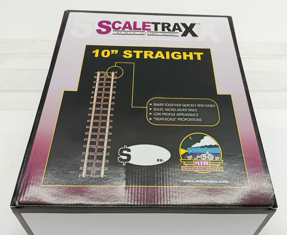MTH NNC CASE LOT OF SCALE TRAX 10" STRAIGHT TRACK SECTIONS (50 PER CASE) INV 260790671
