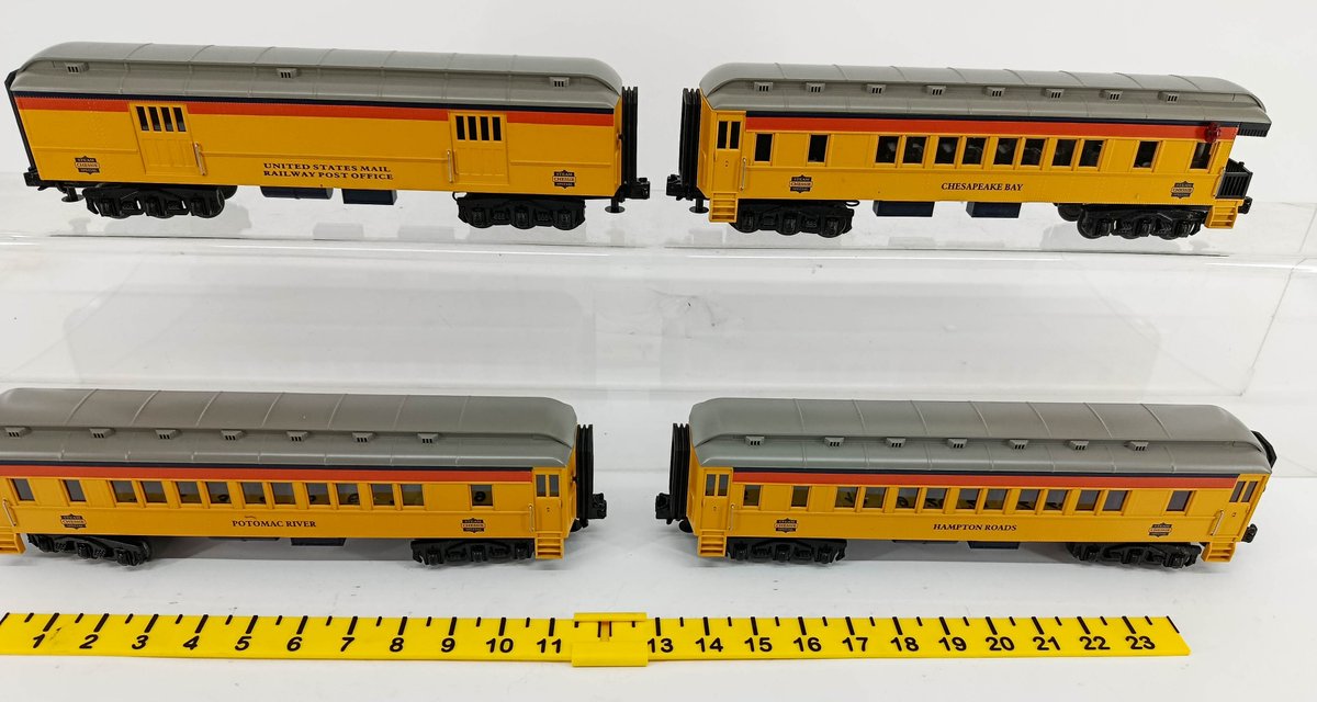 MTH NNC TRAY LOT OF RK 4 CHESSIE STEAM SPECIAL PASS CARS INV 260790672