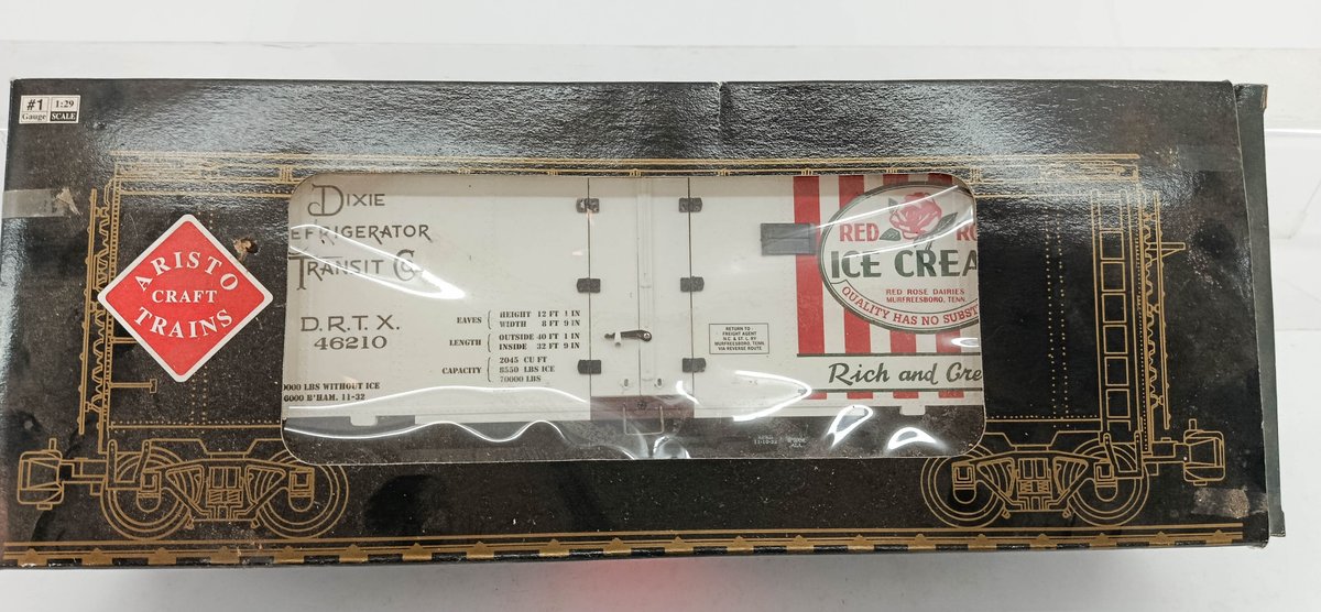 ARISTOCRAFT G GA. ART-46210 RED ROSE ICE CREAM-2 REEFER CAR INV 260790681