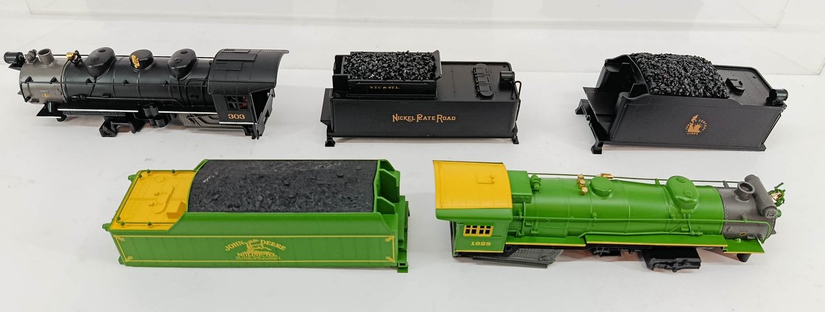 MTH NNC WARRANTY BODY SHELLS, NICKEL PLATE AND JOHN DEERE, JERSEY CENTRAL TENDER ONLY INV 260790689