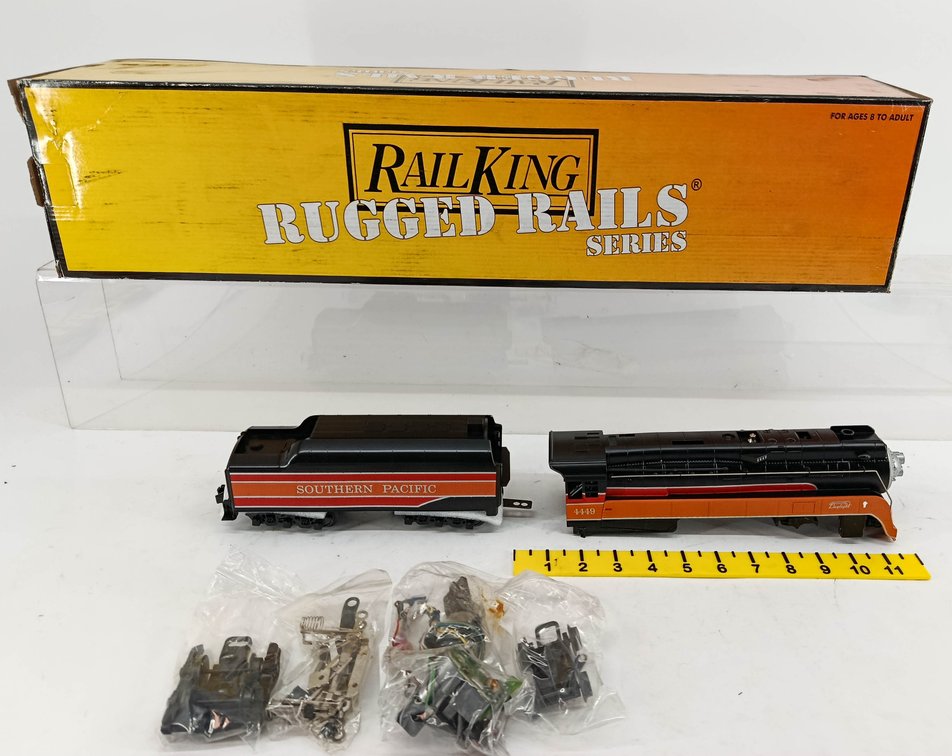 MTH NNC RUGGED RAILS BANTAM GS-4 STEAM ENGINE, MISSING MAIN FRAME/PARTS INV 260790726
