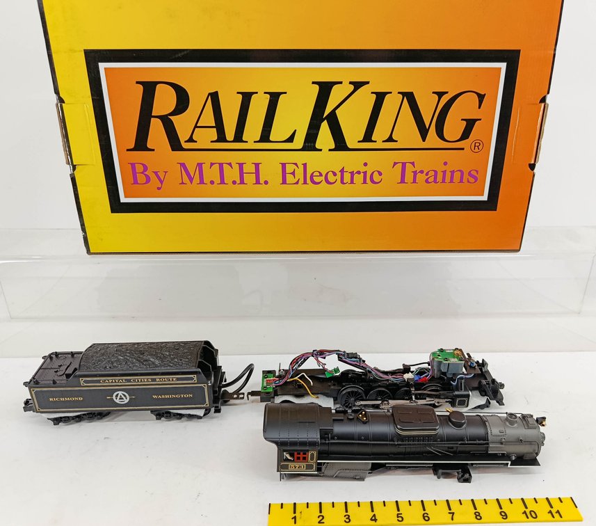 MTH NNC RICHMOND WASHINGTON 2-8-4 STEAM ENGINE, MISSING MOTOR, SHELL NOT ATTACHED INV 260790730
