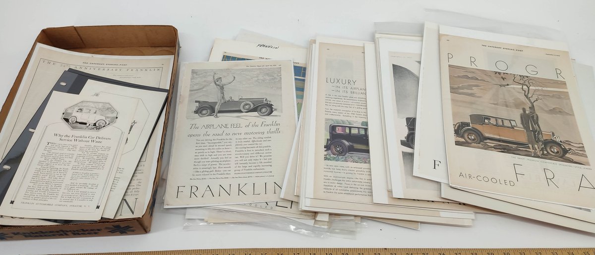 OVER 40 BOARDED FRANKLIN AUTOS MAG. ADS. INV 261570611