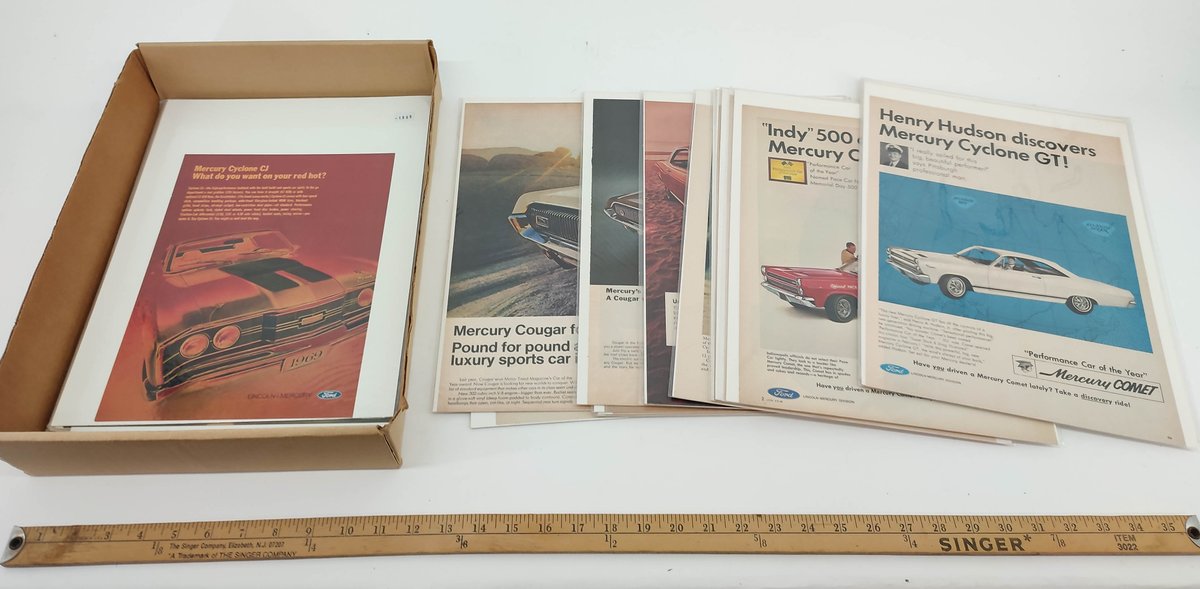 OVER 20 BOARDED ADS. MERCURY, COMET, COUGAR AND CYCLONE. INV 261570612