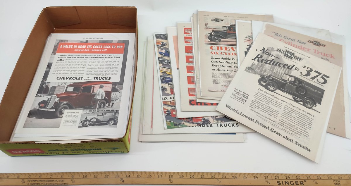 OVER 40 BOARDED CHEVY TRUCK ADS. 1927-1967 INV 261570619