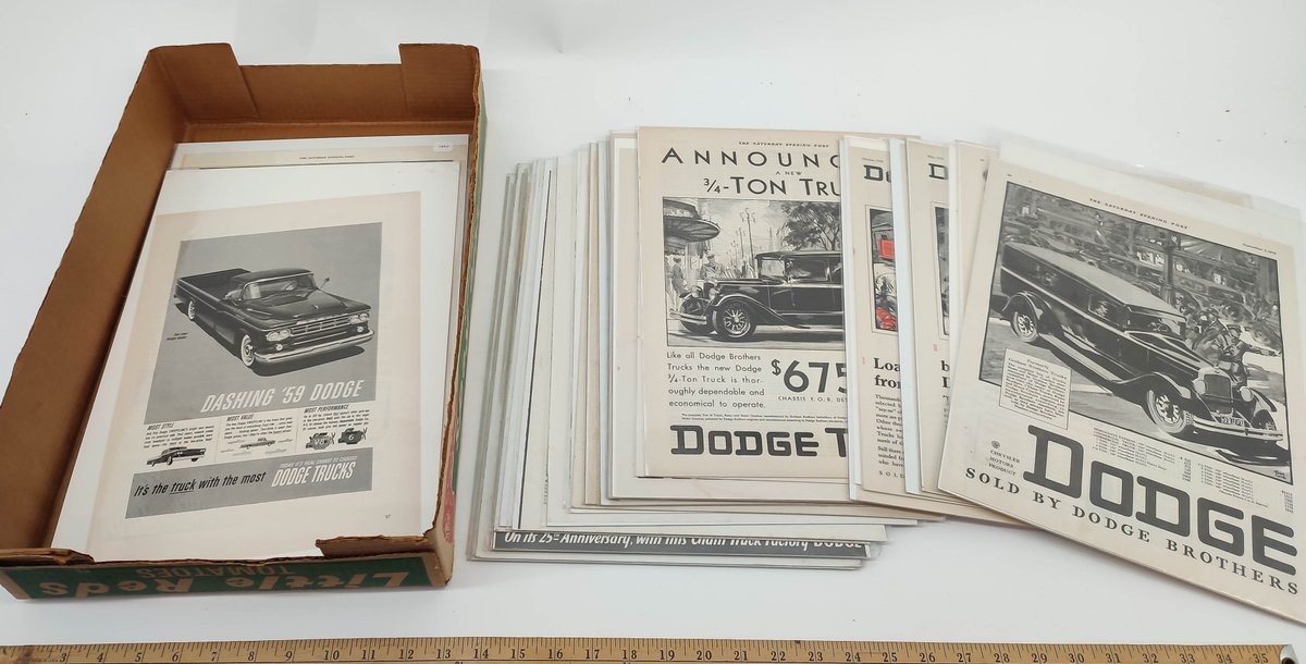 40 BOARDED DODGE TRUCK ADS. 1928-1958. INV 261570621