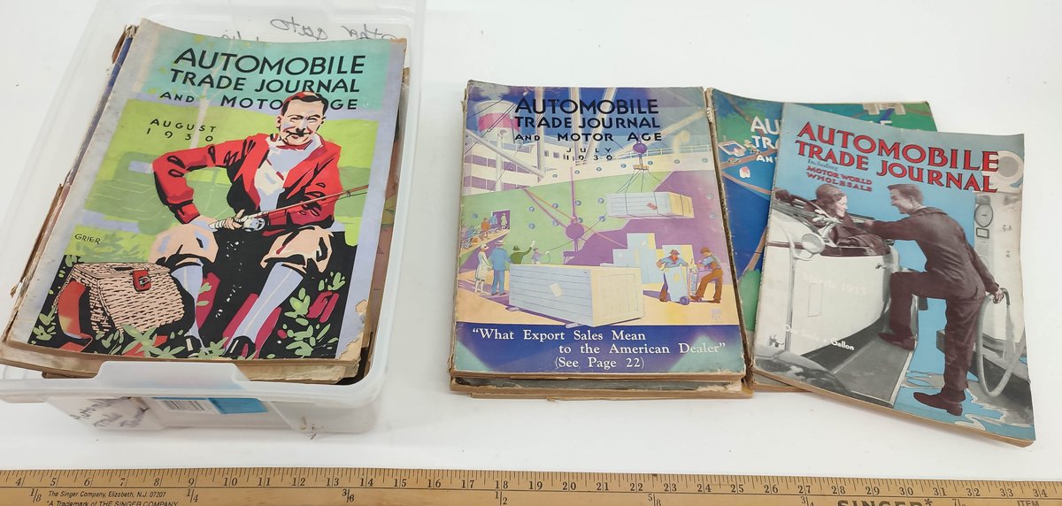 AUTOMOBILE TRADE JOURNAL 15 COPIES. ROUGH COVERS WITH SOME MISSING, ETC. INV 261570629