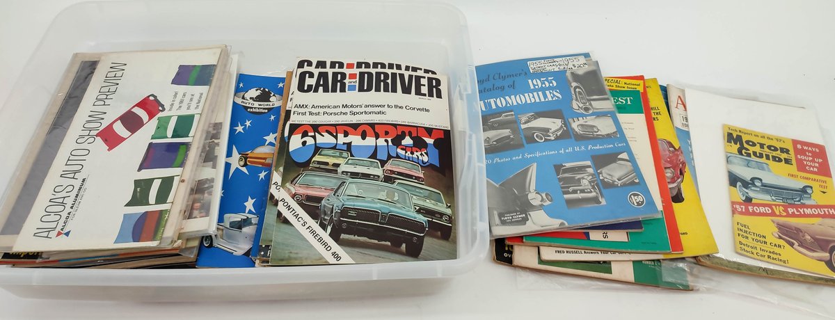 AUTO SHOW MAGS. AUTO TESTS & 50'S -60'S BUYERS GUIDES. HEAVY STACK INV 261570632