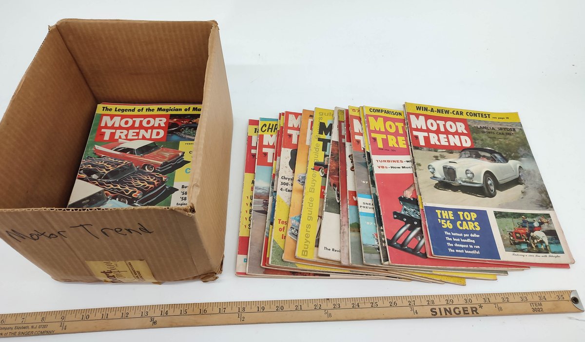 MOTOR TREND MAGS. 27 ISSUES 1956-60. INV 261570634
