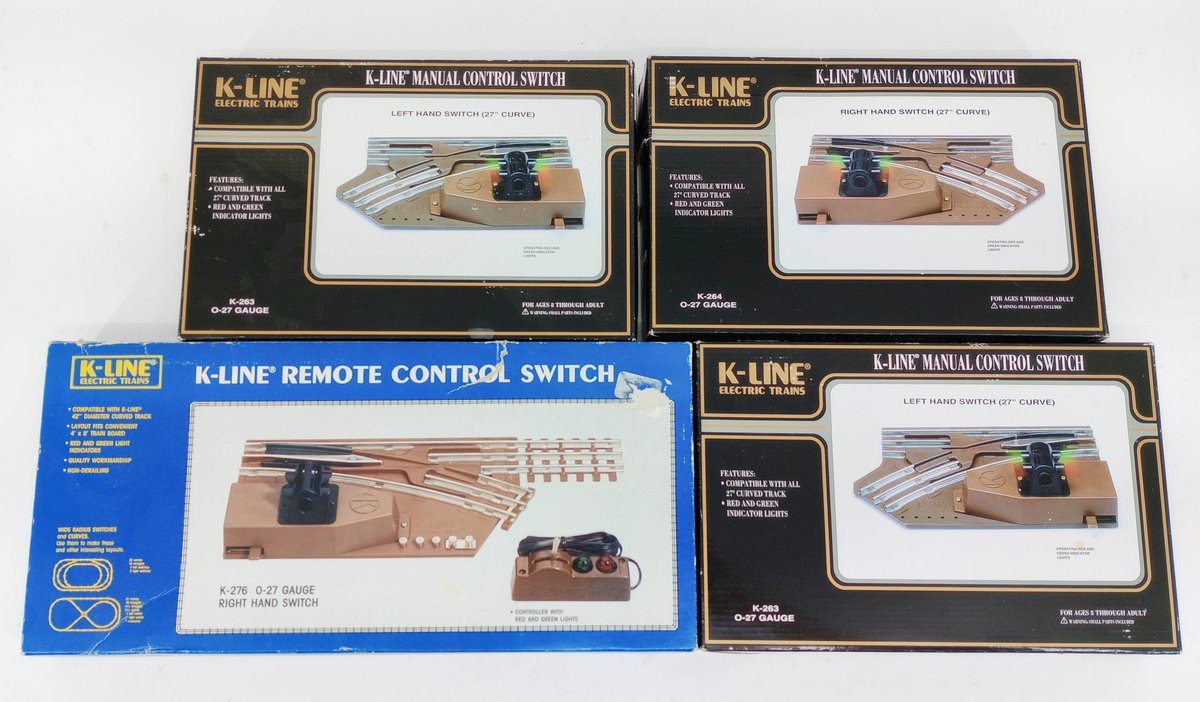 K-LINE O-27 GAUGE REMOTE & MANUAL CONTROL SWITCHES (4 TOTAL), 4 OBS  INV 260015198