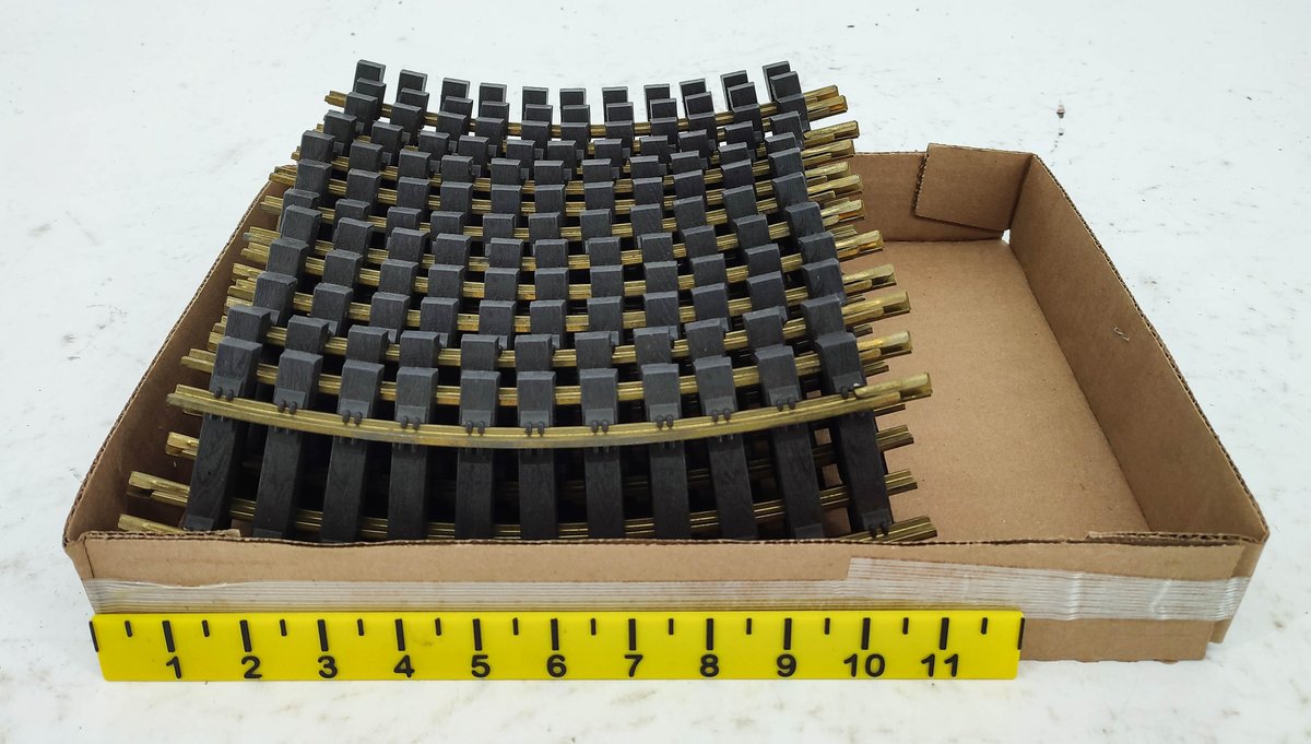 G GAUGE CURVED TRACK SECTIONS W/ BRASS RAIL INV 261650316