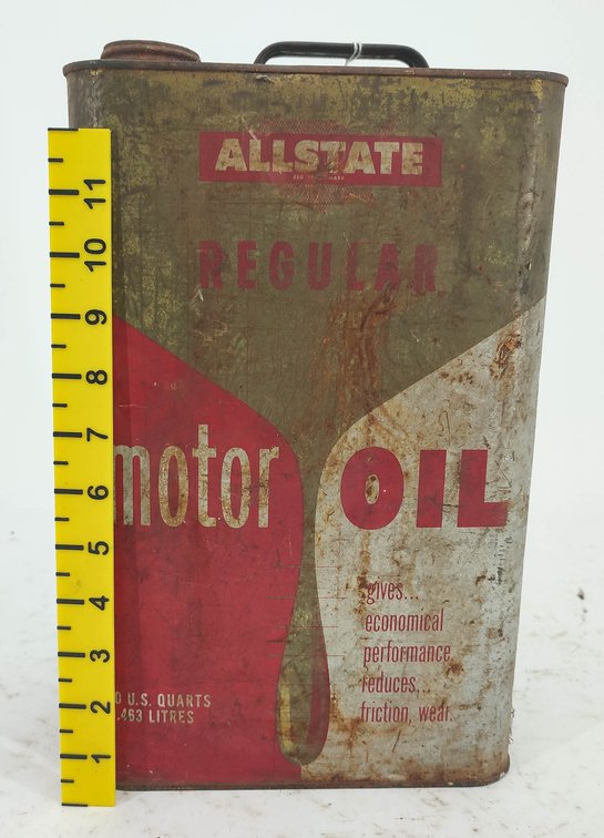 ALL STATE MOTOR OIL 10 QUART TIN CONTAINER  INV 260350007