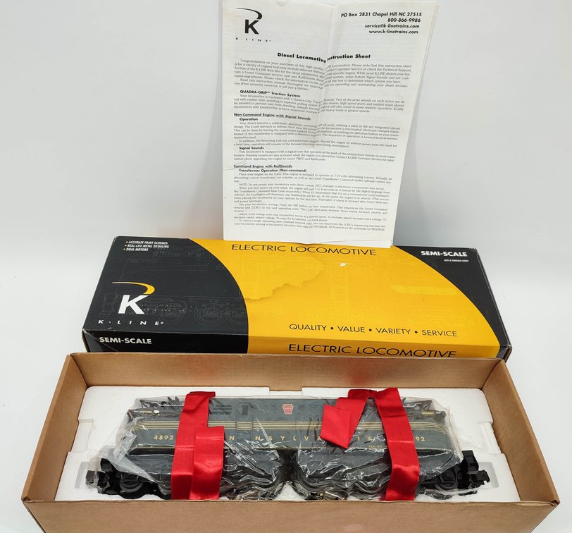 K-LINE K2780-4892IC KCC EXCLUSIVE PRR GGI ELECTRIC LOCOMOTIVE SEMI-SCALE OB  INV 263230002