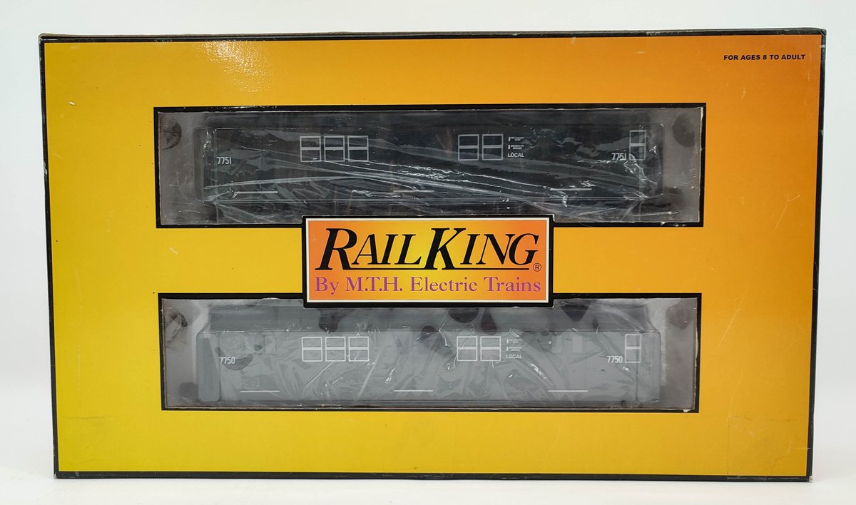 RAILKING SET METROPOLITAN TRANSPORTATION AUTHORITY WORLDS FAIR R-26 2 CAR SUBWAY ADD ON NON POWERED SET 30-2446-3 OB  INV 263230009