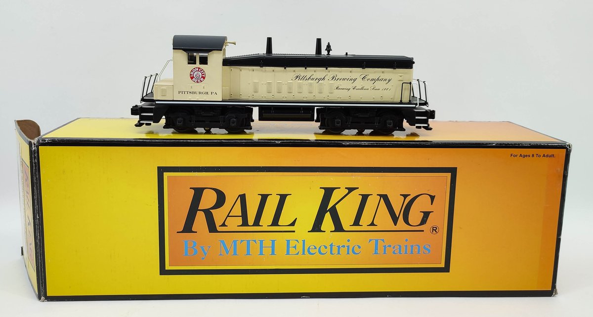RAILKING PITTSBURGH BREWING CO. SW-9 SWITCHER DIESEL ENGINE 3-RAIL W/PROTO SOUND 30-2454-1 OB  INV 263230013