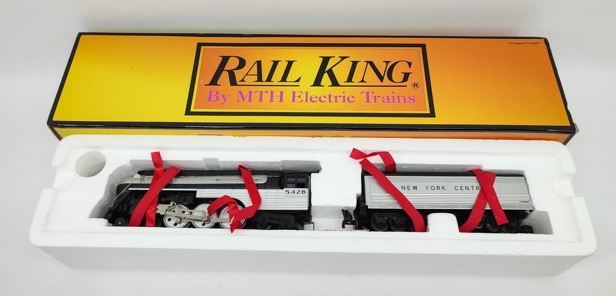 RAILKING NEW YORK CENTRAL 4-6-4 EMPIRE STATE EXPRESS ENGINE & TENDER 3-RAIL WHISTLE CAB 5426 30-1143-0 OB  INV 263230018