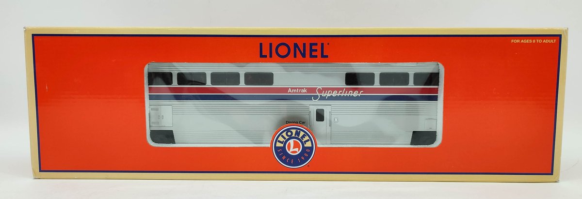 LIONEL AMTRAK SUPERLINER STATION SOUNDS DINER CAR O GAUGE 6-15396 OB  INV 263230021