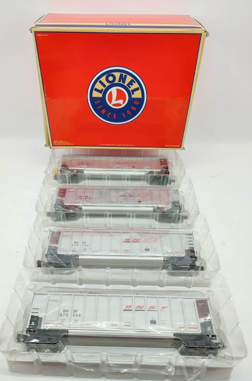 LIONEL 4-PACK BNSF ROTARY GONDOLAS O GAUGE 2243010 OB  INV 263230030