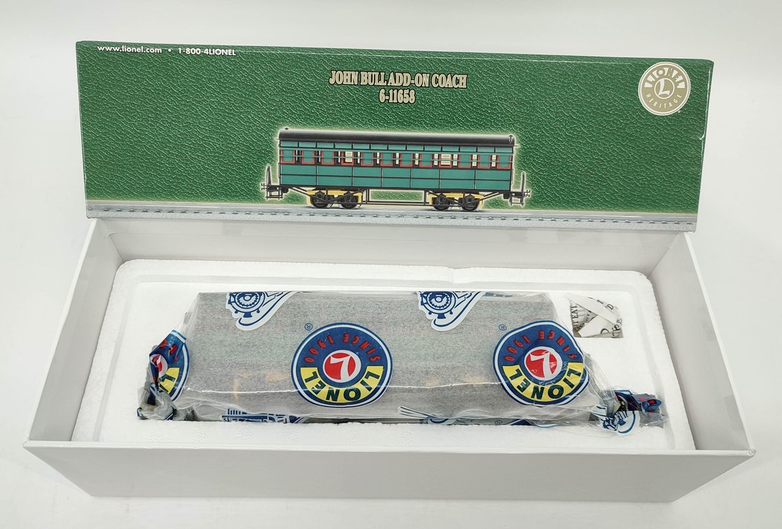 LIONEL HERITAGE SERIES JOHN BULL ADD-ON PASSENGER COACH 6-11658 OB  INV 263230029