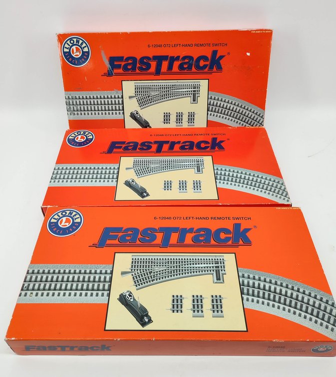 LIONEL 3-FASTRACK O72 LEFT-HAND REMOTE SWITCH 6-12048 OBS  INV 263230033