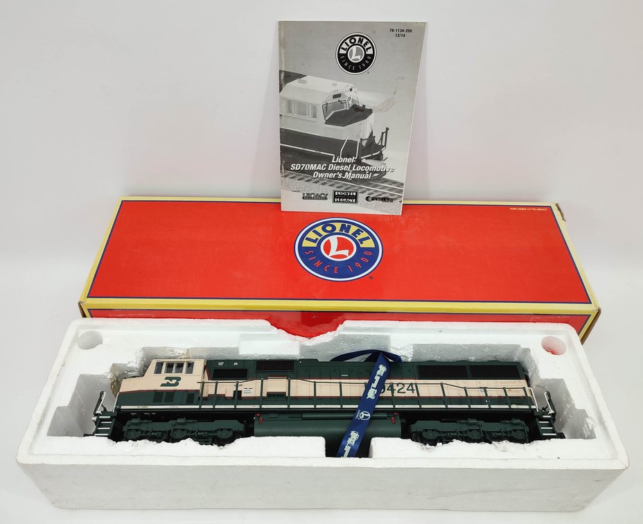 LIONEL BURLINGTON NORTHERN BN DIESEL LOCOMOTIVE SD70MAC 9424 6-81134 OB  INV 263230036