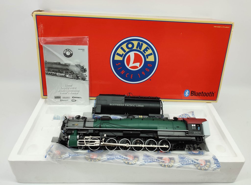 LIONEL SOUTHERN PACIFIC LEGACY 4-12-2 2124 STEAM LOCOMOTIVE & TENDER BLUETOOTH 2231310 OB  INV 263230039