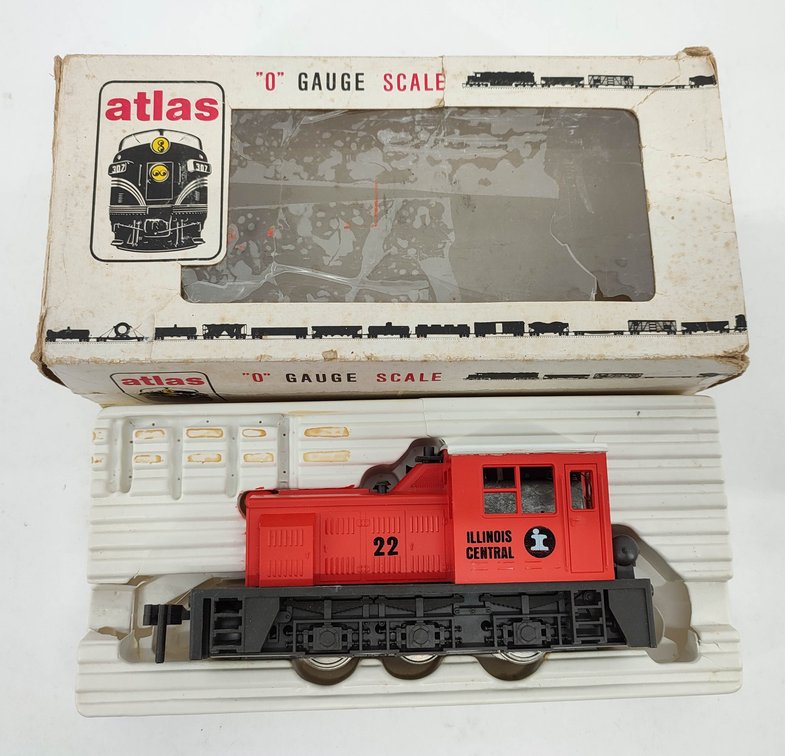 ATLAS WDT INDUSTRAIL SWITCHER 22 NO. 6122 ILLINOIS CENTRAL O GAUGE W/BOX IS ROUGH  INV 263230043