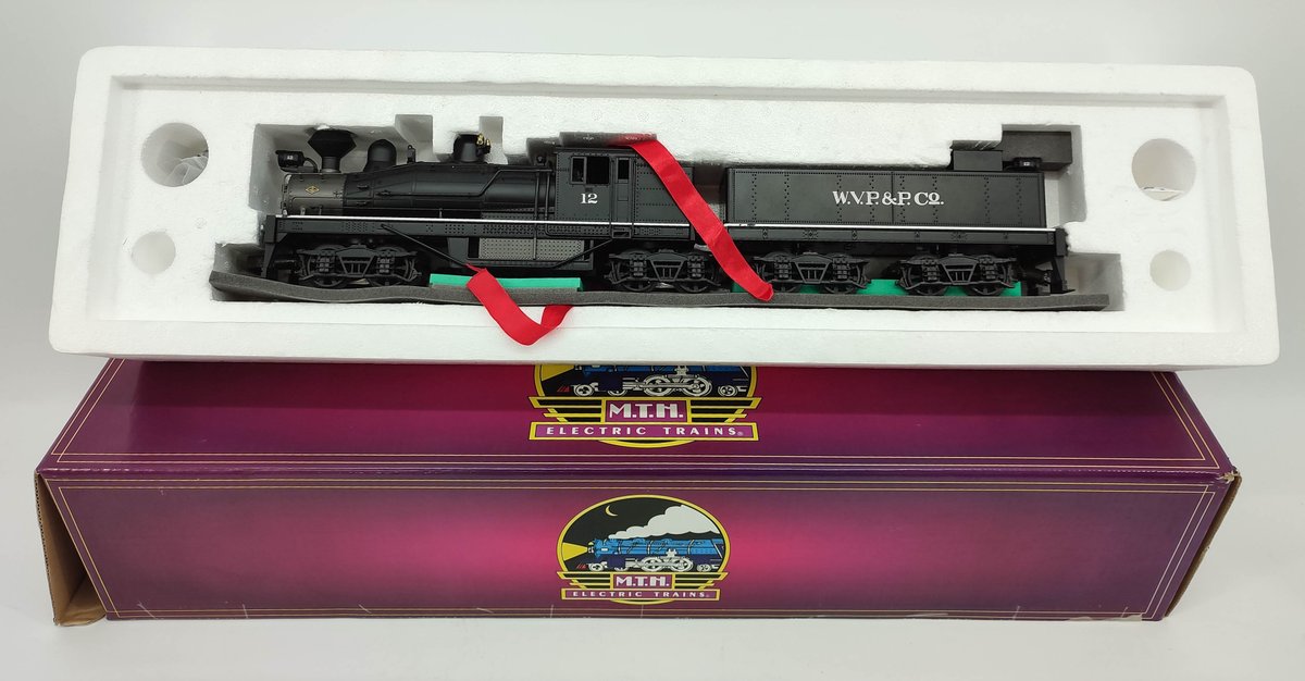 M.T.H. W.V.P. & P SHAY DIE CAST STEAM ENGINE & TENDER PROTO SOUND 3-RAIL 20-3023-1 OB  INV 263230067