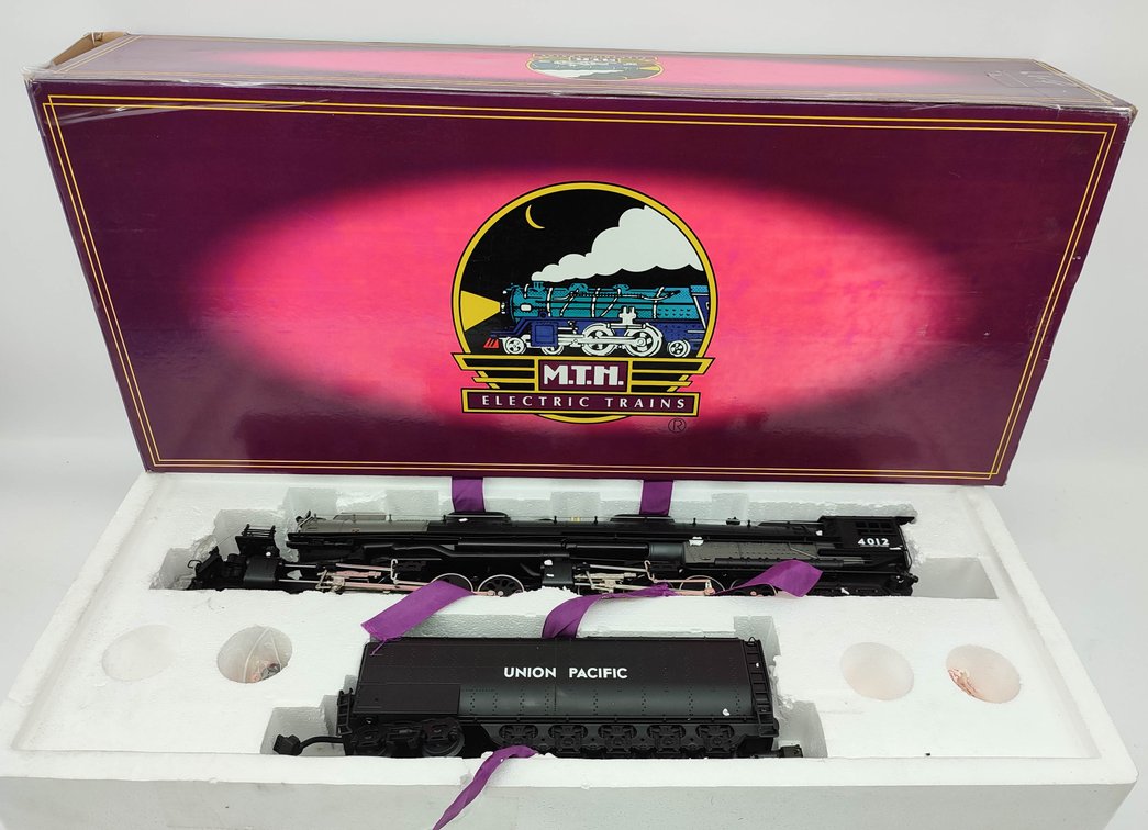 M.T.H. UNION PACIFIC BIG BOY STEAM ENGINE LOCOMOTIVE & TENDER PROTO SOUND 3-RAIL MT-3021LP OB  INV 263230084