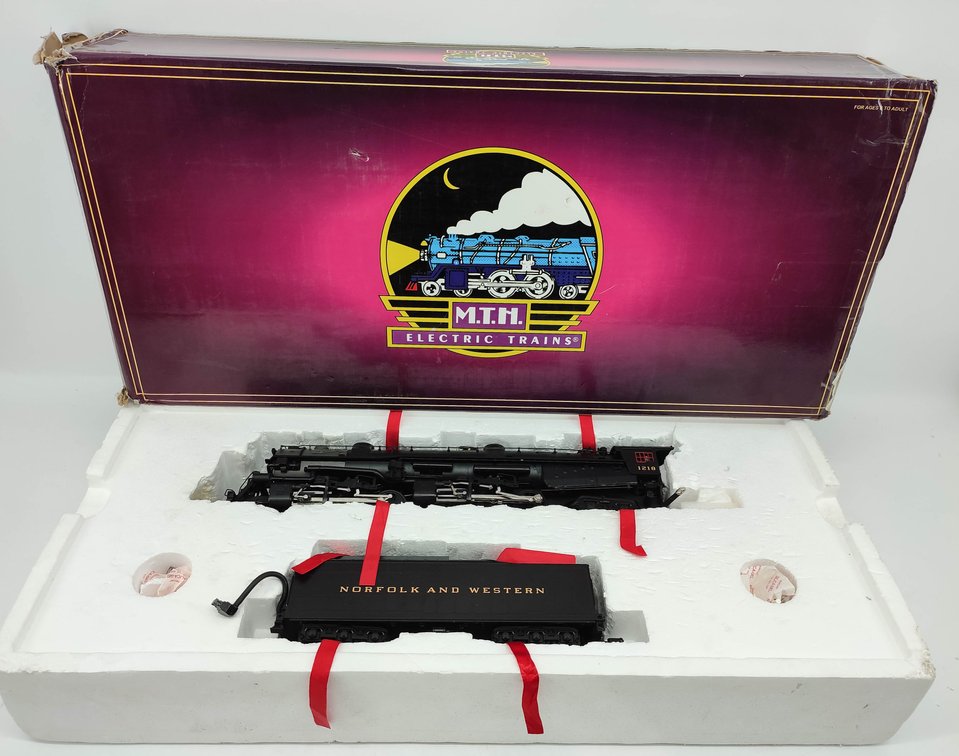 M.T.H. NOROLK & WESTERN 2-6-6-4 CLASS A STEAMER LOCOMOTIVE & TENDER PROTO SOUND 3-RAIL 20-3036-1 OB  INV 263230086