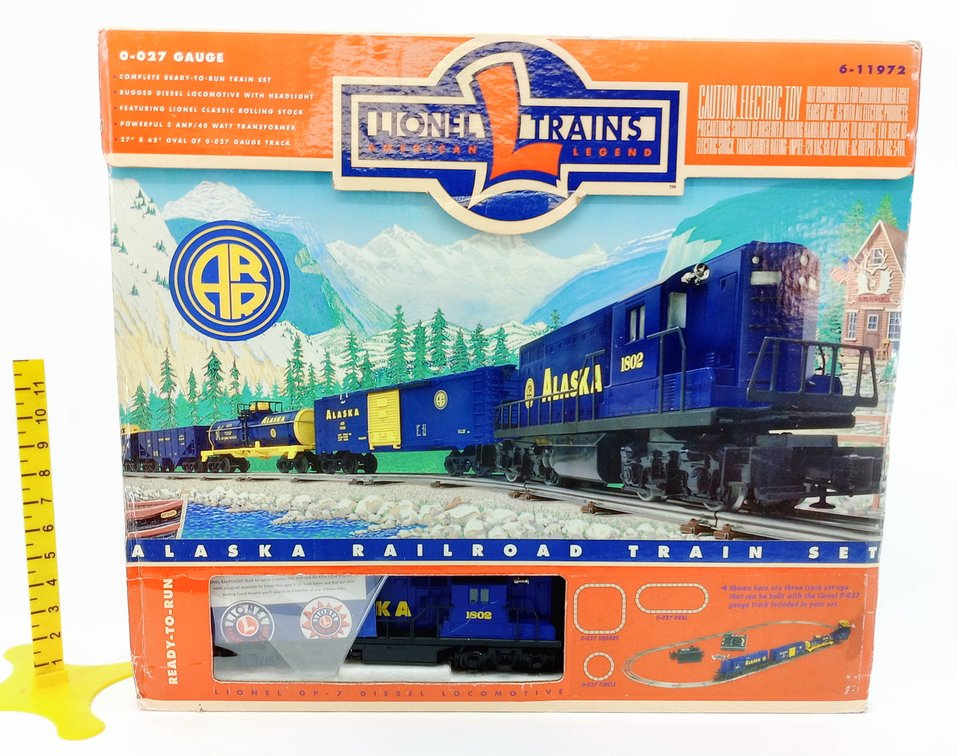 LIONEL 6-11972 ALASKA RAILROAD O-027 GAUGE TRAIN SET W/ GP-7 DIESEL, OB  INV 263310001