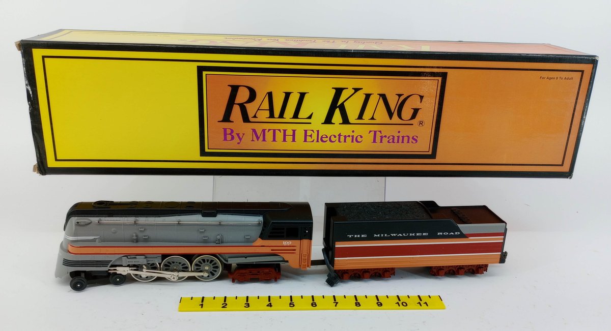 RAIL KING MTH O GAUGE 30-1127-1 MILWAUKEE ROAD HIAWATHA HUDSON STEAM ENGINE & TENDER, OB  INV 263310036