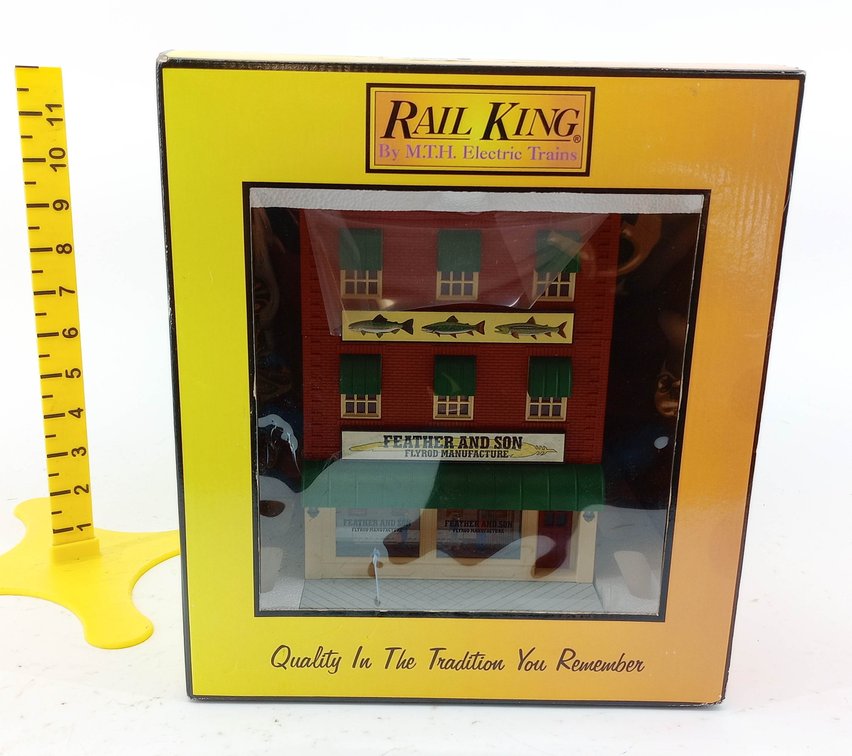RAIL KING O GAUGE 30-90017 FEATHER & SON'S 3-STORY CITY FACTORY BUILDING, OB  INV 263310040