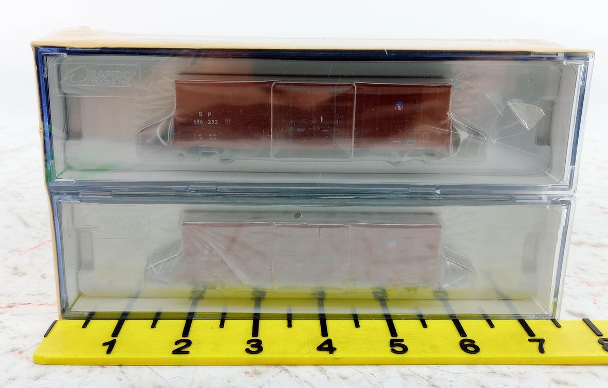 RAPIDO 537008 SP/UP SHIELD PC&F B-100-40 BOXCARS 6 PACK, SEALED OB INV 263330009