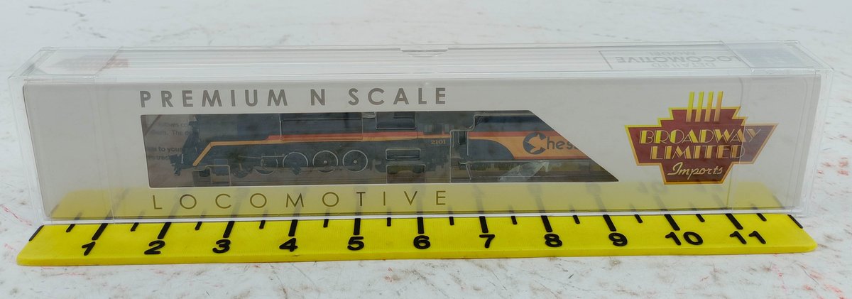 BROADWAY LIMITED 7406 CHESSIE STEAM SPECIAL #2101 N SCALE LOCOMOTIVE, OB INV 263330021