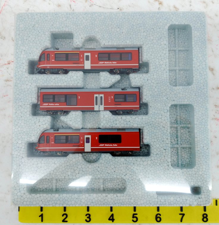 KATO 10-1273 RHATISCHE BAHN ABE 8/12 ALLEGRA 3 CAR SET N SCALE, OB INV 263330051