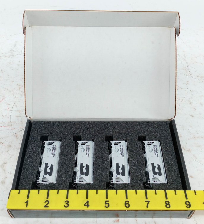 4 MICRO-TRAINS LINE N GAUGE 993 00 215 BURLINGTON NORTHERN COVERED HOPPERS, OB INV 263330062