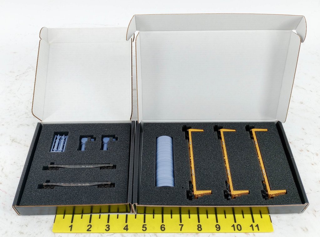 MICRO-TRAINS N SCALE D&RGW 2-PACK POWER LOAD & TTPX 3-PACK CABLE LOAD FLATCARS, 2 OBS INV 263330065