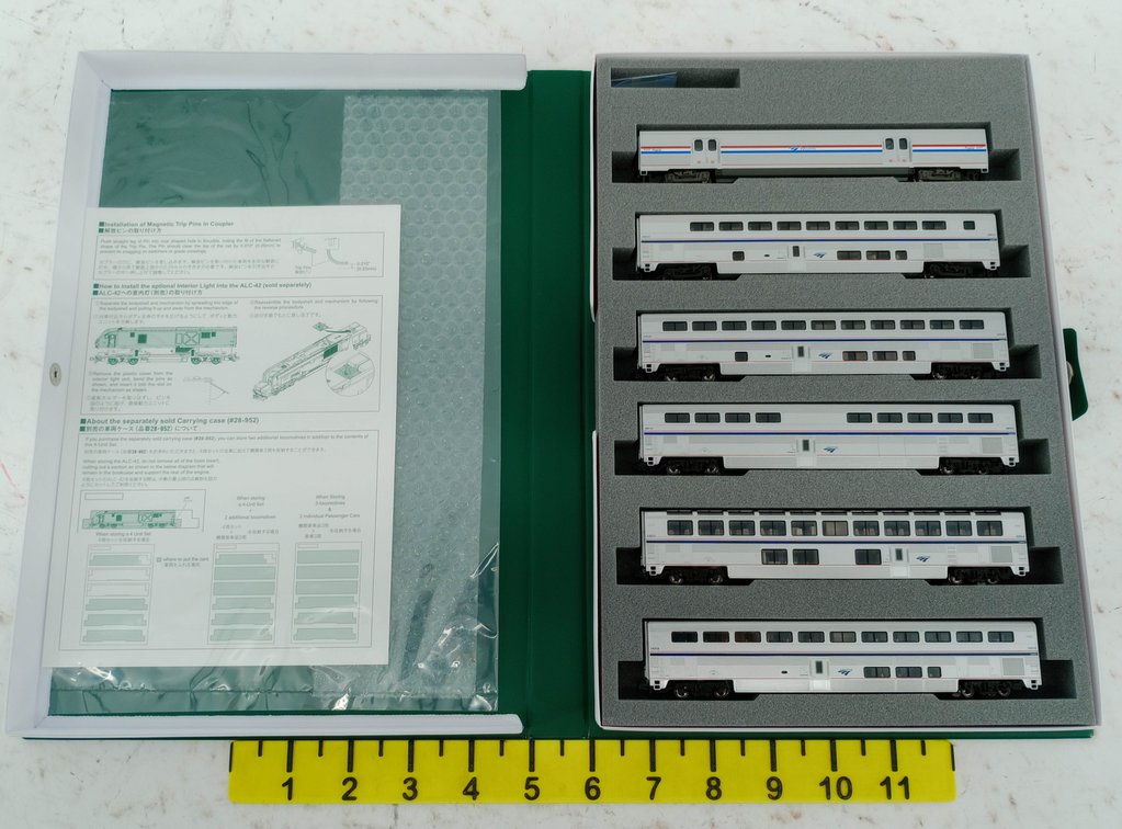 KATO 10-1789 AMTRAK SUPERLINER I PHASE VI N GAUGE 6 CAR PASSENGER SET, OB INV 263330067