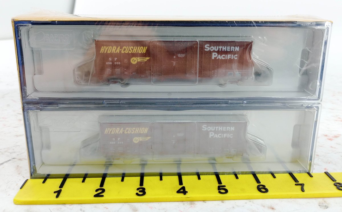 RAPIDO N GAUGE 537001 SOUTHERN PACIFIC B-100-40 BOXCARS 6 PACK, SEALED OB INV 263330079