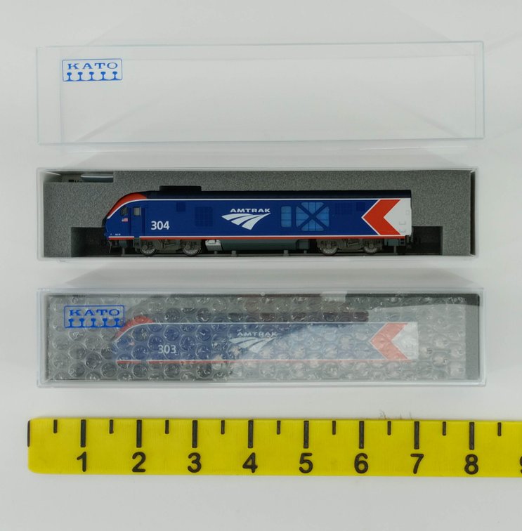 2 KATO N GAUGE 176-6052 & 176-6053 AMTRAK ALC-42 CHARGER LOCOMOTIVES, 2 OBS INV 263330093