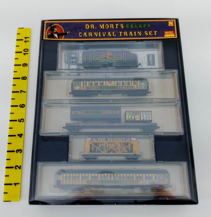 MICRO-TRAINS LINE 993 21 270 DR. MORT'S CREEPY CARNIVAL N SCALE TRAIN SET, OB INV 263330134