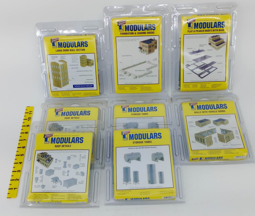 8 WALTHERS CORNERSTONE N SCALE MODULARS BUILDING KITS, 8 OBS NNC INV 263330139