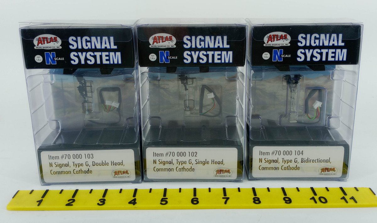 3 ATLAS N SCALE 70 000 102 103 104 TYPE G SIGNAL SYSTEMS, 3 OBS INV 263330149
